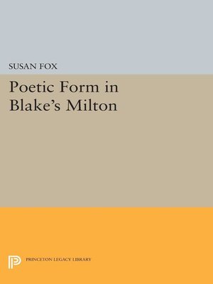 cover image of Poetic Form in Blake's MILTON